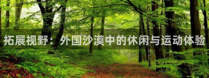 3377体育官网下载：拓展视野：外国沙漠中的休闲与运动体验