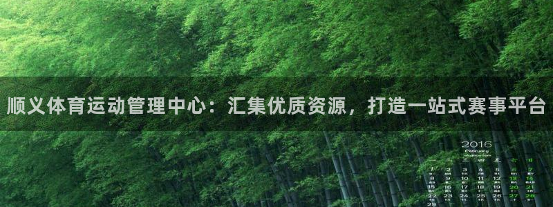 3377体育com：顺义体育运动管理中心：汇集优质资源，打造一站式赛事平台
